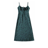 Mittellanges Unterkleid mit Vintage-Blumenmuster und Kordelzug