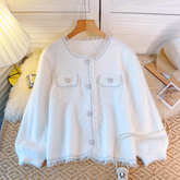 Women's fall and winter knitted sweater jacket