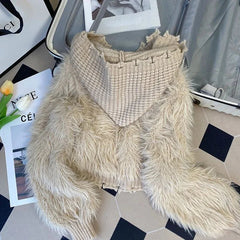 Suéter de cachemira y cárdigan de visón para mujer