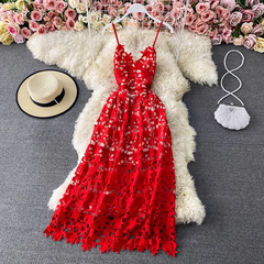 Women's hollow lace dress