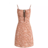 Vestido de verano con estampado retro y estilo nuevo para vacaciones en la playa