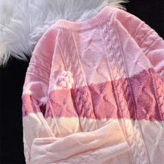 Paar Strickpullover Damen schicker hochwertiger Twist Pullover