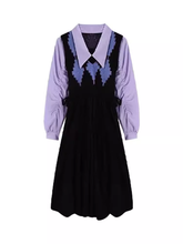 Polokragen Langarmkleid im Herbst