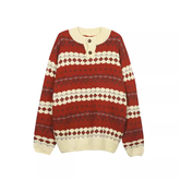 Women's autumn and winter red sweater