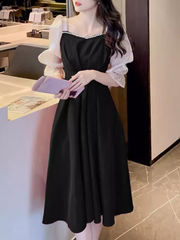 Damen Sommer Chiffonkleid