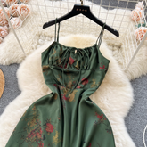 Strapskleid mit Retro-Print