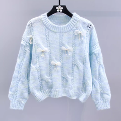 Women's autumn and winter bow sweater