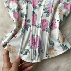 Summer new print cropped chic top