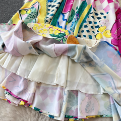 Hosenträgerkleid mit Graffiti-Print für Damen