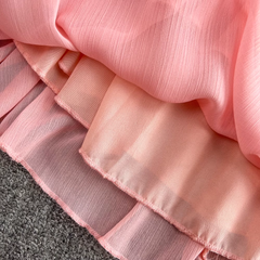 Chiffonkleid mit eckigem Ausschnitt für Damen