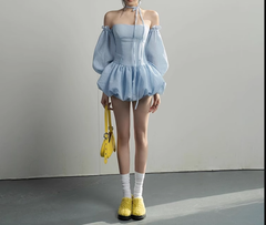 Schickes Puffkleid in A-Linie