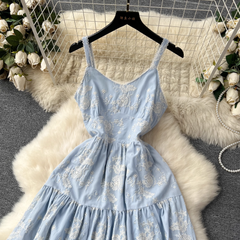 Strandkleid mit Hosenträgern im Bohemian-Resort-Stil für Damen