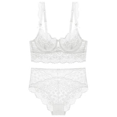 Französisches Dessous-Set aus ultradünner Spitze