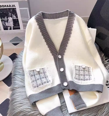 Women's knitted cardigan sweater coat