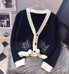 Women's knitted cardigan sweater coat
