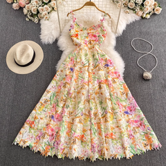 Women's long lace resort dress