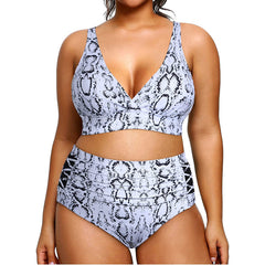 Super stylischer Bikini mit hoher Taille, V-Ausschnitt und elastischem Verschluss für Damen