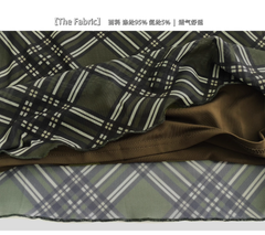 Vestido retro con tirantes y rombos en color verde oscuro