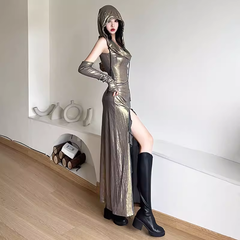 Schickes langes Kleid mit Schlitz