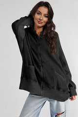 Zip-Up Long Sleeve Hoody