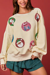 Pullover mit Weihnachtsornamenten