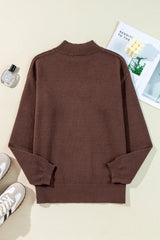 Pullover mit Stehkragen und langen Ärmeln