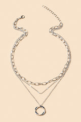 Mobius Strip Pendants Alloy Layered Necklace - Gold