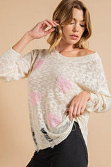 Pullover mit amerikanischem Herzmuster