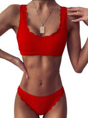 Conjunto de bikini de dos piezas clásico de primavera