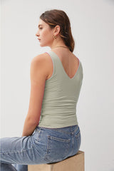 Camiseta sin mangas con tirantes anchos y escote en V Be Cool