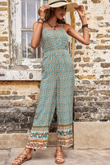Mono bohemio con tirantes finos y espalda baja
