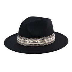 Fedora-Hut mit Stickerei im Boho-Stil