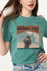 Broadway Girls – Westen – Comfort Colors – T-Shirt mit Grafik