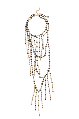String Beads Tassel Irregular Sweater Chain Necklace