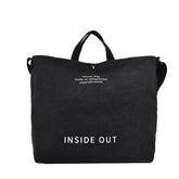 Canvas-Einkaufstasche mit Buchstaben, große Kapazität, Umhängetasche