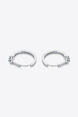 Carry Your Love 1 Karat Moissanit Platinierte Ohrringe