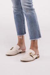 Chantal-S Buckle Backless Slides Loafer Shoes