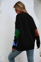 Strickjacke mit V-Ausschnitt und kontrastierender Knopfleiste vorn