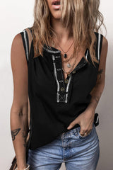 Tanktop mit Rundhalsausschnitt und Kontrastnähten