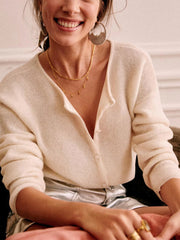 Suéter tipo cárdigan de manga larga con botones de Harley Rose