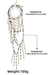 String Beads Tassel Irregular Sweater Chain Necklace