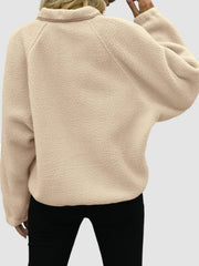 Sherpa-Jacke mit Druckknöpfen und Taschen