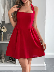 Elegant halterneck short dress