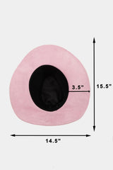 Sombrero de gamuza sintética trenzada Fame