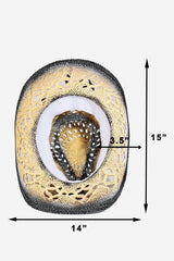 Sombrero de ala ancha con correa de cuerda recortada Fame