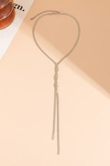 Alloy Twisted Knotted Chain Long Necklace