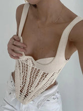 Fishbone Crocheted Knitted Corset style Crop Top