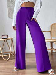 Hose mit hoher Taille und weitem Bein