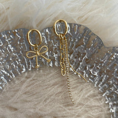 Mismatched Ribbon Earrings