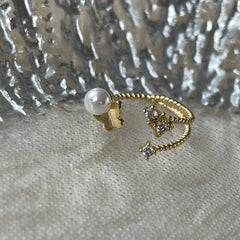 Anillo mariposa dorado